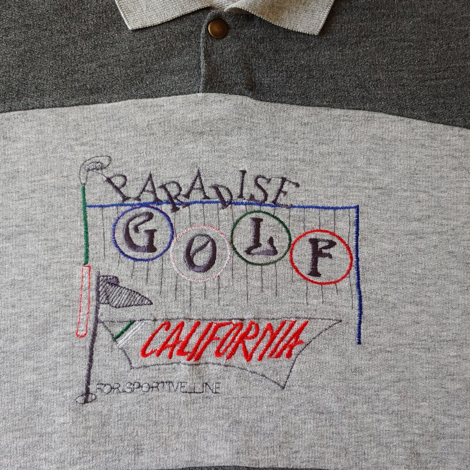 Vintage 80s Paradise Golf California Rugby Polo Shirt Logo - Casspios Dream