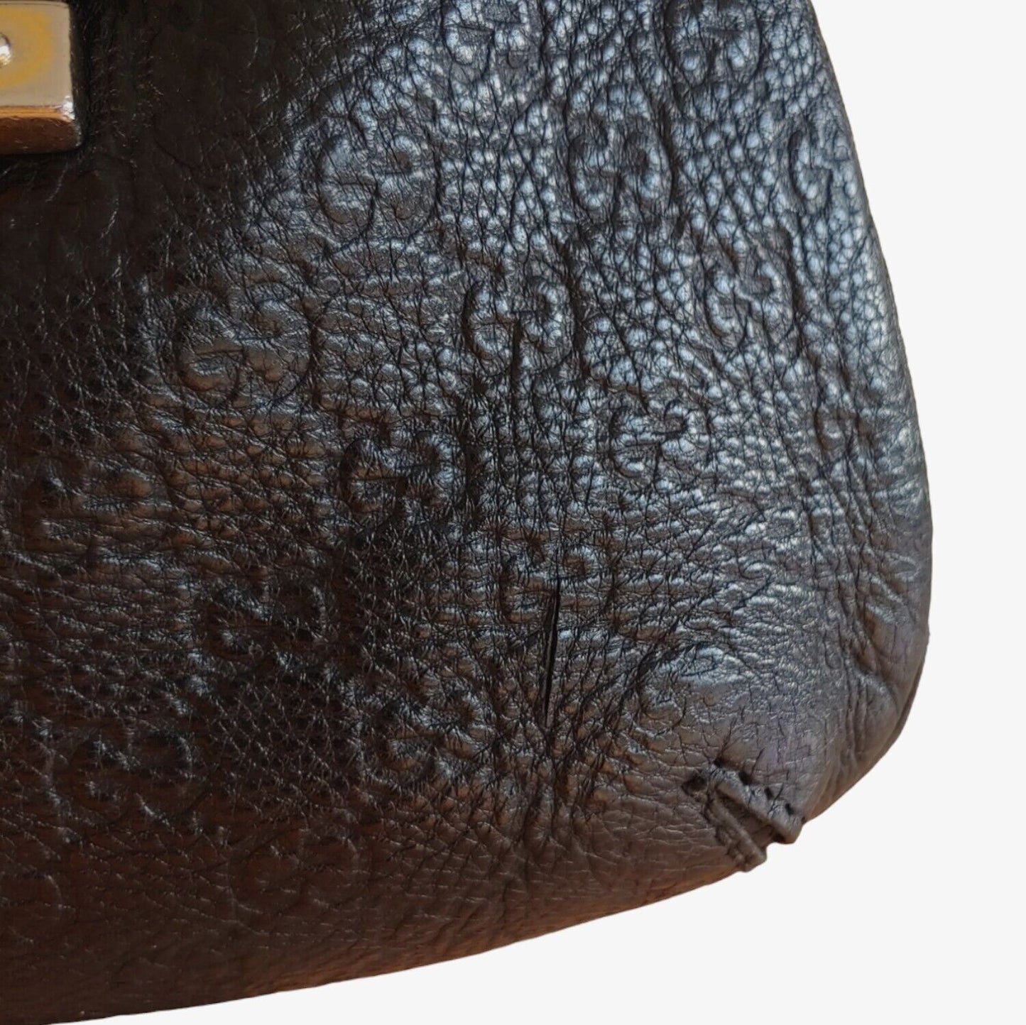 Vintage Gucci Black Leather Flap Bag
