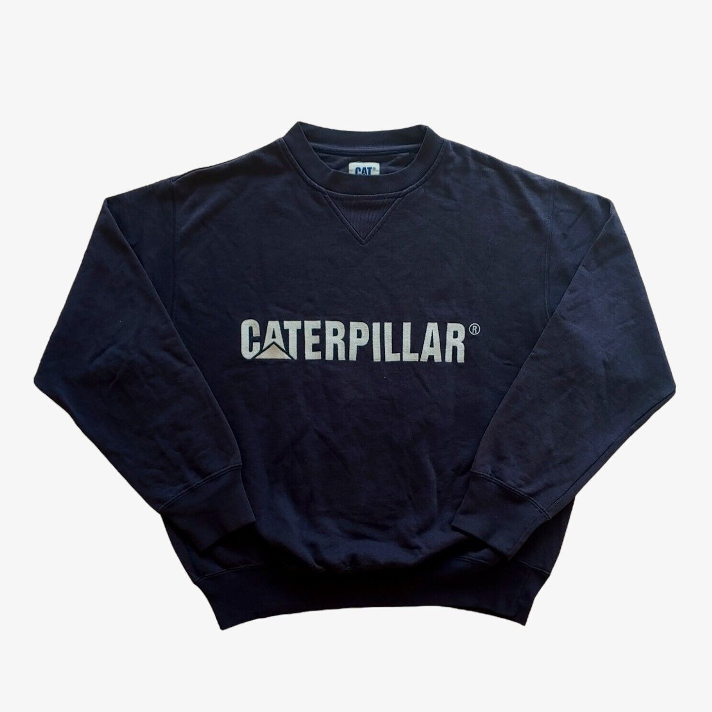 Vintage Y2K Caterpillar CAT Spell Out Logo Crewneck Sweatshirt - Casspios Dream